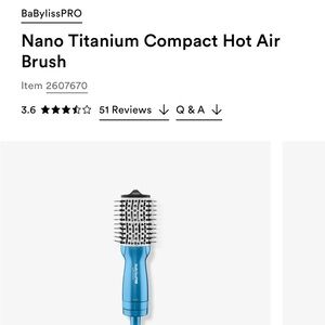 Babyliss Pro Nano Titanium hot air brush mini